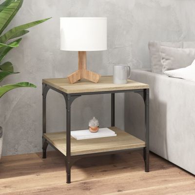 vidaXL Príručný stolík dub sonoma 40x40x40 cm spracované drevo