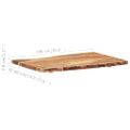 vidaXL Stolová doska, akáciový masív 100x(50-60)x3,8 cm