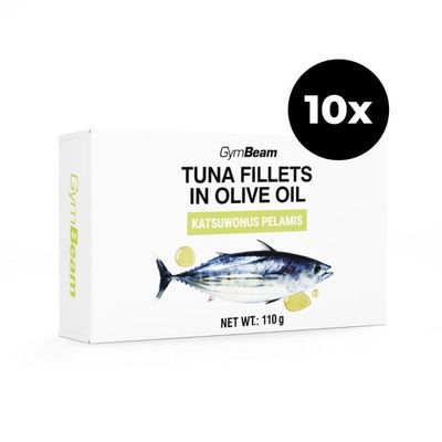 Filety z tuniaka v olivovom oleji - GymBeam, 10 x 110 g