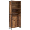 vidaXL Vysoké skrinky Staré drevo 79 x 36 x 200 cm Kompozitné drevo