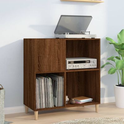 vidaXL Skrinka na platne hnedý dub 84,5x38x89 cm kompozitné drevo