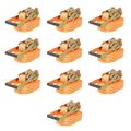 vidaXL Upínacie popruhy s račňou 10 ks, 2 tony, 8mx50mm, oranžové