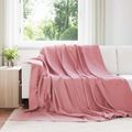 vidaXL Prikrývky na hodenie 6 ks Ružová 240 x 220 cm 4.44 kg Flís