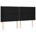 vidaXL Posteľ boxsping s matracom a LED čierna 180x200 cm látka