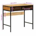 vidaXL Písací stôl Hnedá 80 x 50 x 75 cm Masívne mango drevo