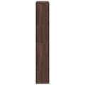 vidaXL Knižnica hnedý dub 72x20x120,5 cm kompozitné drevo