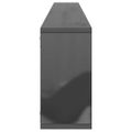 vidaXL Nástenné police 6 ks, lesklé sivé 100x15x30cm, kompozitné drevo