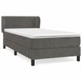 vidaXL Posteľný rám boxspring s matracom tmavosivý 80x200 cm zamat