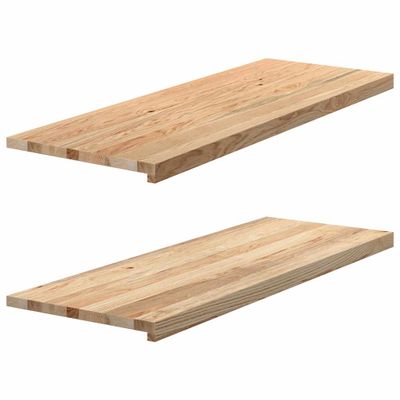 vidaXL Okenný parapet 2 ks 110x40x2 cm neošetrený dubový masív