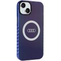 Puzdro Audi pre iPhone 15 Plus 6,7" modré IML Big Logo MagSafe Case