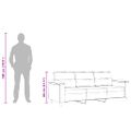 vidaXL 3-miestna pohovka krémová 180 cm mikrovlákno