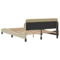 vidaXL Rám postele Dover krémová 140x190 cm látka