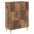 vidaXL Zásuvkový kabinet Staré drevo 66 x 34,5 x 90 cm
