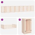 vidaXL Brána pre psa s dverami skladacia 15panely 750cm topoľové drevo