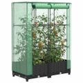 vidaXL Záhon s krytom na skleník ratanový vzhľad 80x40x123 cm