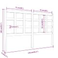 vidaXL Čelo postele čierne 156x4x100 cm masívna borovica