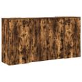 vidaXL Recepčný stôl dymový dub 200x50x103,5 cm kompozitné drevo