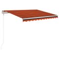 vidaXL Automaticky zaťahovacia markíza 300x250 cm oranžová a hnedá