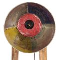 vidaXL Stojacia lampa viacfarebná E27 masívne mangové drevo