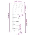 vidaXL Bazénový rebrík 54x38x211 cm 304 nehrdzavejúca oceľ