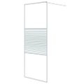 vidaXL Sprchová zástena biela 80x195 cm priehľadné ESG sklo