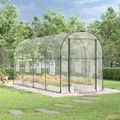 vidaXL Skleník priehľadný 160x400x190 cm PVC a práškovaná oceľ