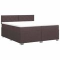 vidaXL Posteľ boxspring s matracom Tmavohnedá 200 x 200 cm Látka