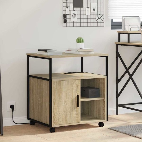 vidaXL Kabinet s nabíjacou stanicou Sonoma dub 61 x 46 x 67 cm