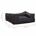 vidaXL Pelech pre psa tmavošedý 85,5x70x23 cm ľanový vzhľad flís