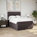 vidaXL Boxspring posteľ s matracom tmavohnedá 160x200 cm látka