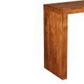 vidaXL Konzolový stolík, drevený masív s medovým náterom 110x40x76 cm