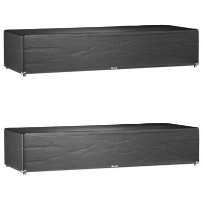 vidaXL Kryty na lehátko 2 ks 12 očiek 205x75x40 cm polyetylén