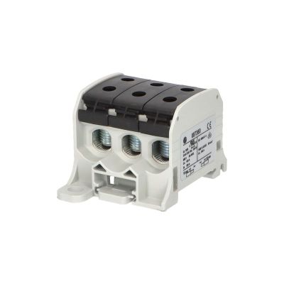 Svorka univerzálna RKA 50 1/6 L S, 150A, 1pól. (6x vstup), AL/CU, čierna, na DIN/na panel