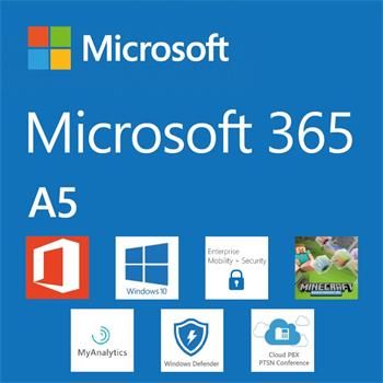 Elektronická licencia: Microsoft CSP Microsoft 365 A5 for students (pre študentov) predplatné 1 rok, vyúčtovanie ročne Software, kancelársky, pre študentov, predplatné 1 rok (vyúčtovanie ročne), 1 používateľ, CSP - Elektronická licencia