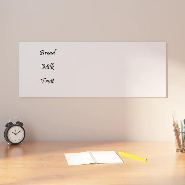 vidaXL Nástenná magnetická tabuľa biela 80x30 cm tvrdené sklo