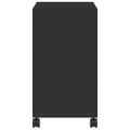 vidaXL Príručný stolík a kolieska čierny 50x30x55 cm kompozitné drevo