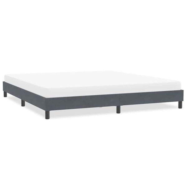 vidaXL Rám postele bez matraca Tmavosivá 200x210 cm Zamat