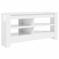 vidaXL RohováTVskriňa 102 x 40,5 x 45 cm Vysoko lesklá biela