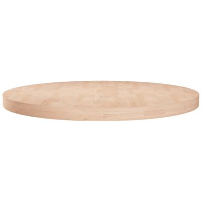 vidaXL Okrúhla stolová doska Ø70x4 cm neošetrený dubový masív