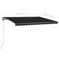 vidaXL Ručne zaťahovacia markíza s LED 400x300 cm antracitová