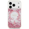 Puzdro Guess Resin Bottom Glitter MagSafe pre iPhone 17 Pro ružové
