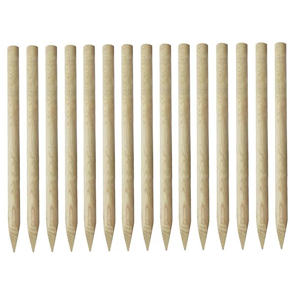 vidaXL Špicaté plotové stĺpiky 15 ks 4x170cm impregnované borovicové drevo
