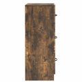 vidaXL Zásuvkový kabinet Dymový dub 33 x 34,5 x 87 cm Kompozitné drevo