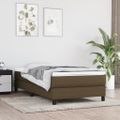 vidaXL Posteľný rám s boxspringom tmavohnedá 90x190 cm látka