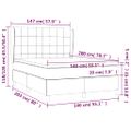 vidaXL Boxspring posteľ s matracom zelená 140x200 cm látka