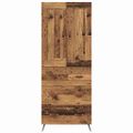 vidaXL Highboard Staré drevo 69,5 x 34 x 180 cm Kompozitné drevo