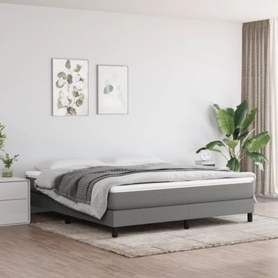 vidaXL Matrac s taštičkovými pružinami stredná tvrdosť tmavosivý 180x200x20 cm látka