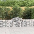 vidaXL Oblúkový gabionový kôš 18 ks 200x30x60/80 cm pozinkované železo