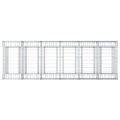 vidaXL Gabiónová vyvýšená posteľ 2 ks 300 x 100 x 60 cm Strieborná