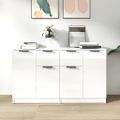 vidaXL Komody 2 ks lesklé biele 60x30x70 cm spracované drevo